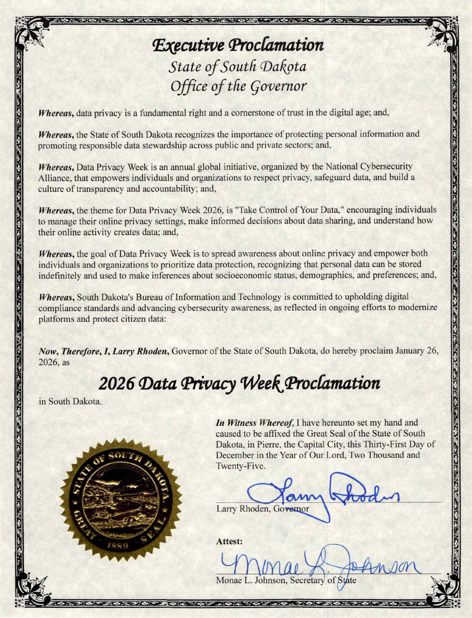 2026 Data Privacy Week Executive Proclamation